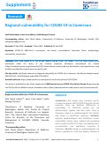 Cover page: Regional vulnerability for COVID-19 in Cameroon