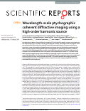 Cover page: Wavelength-scale ptychographic coherent diffractive imaging using a high-order harmonic source