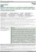 Cover page: Steroid responsiveness in alcohol-associated hepatitis is linked to glucocorticoid metabolism, mitochondrial repair, and heat shock proteins.