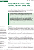 Cover page: In vivo directed evolution of AAV in the primate retina