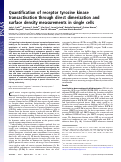 Cover page: Quantification of receptor tyrosine kinase transactivation through direct dimerization and surface density measurements in single cells