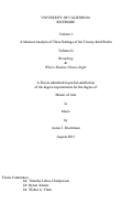 Cover page: Volume I: A Musical Analysis of Three Settings of the Twenty-third Psalm, Volume II: Breathing &amp; Where Shadow Chases Light