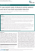 Cover page: A case-control study of physical activity patterns and risk of non-fatal myocardial infarction