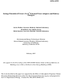 Cover page: Savings Potential of ENERGY STAR(R) External Power Adapters and Battery Chargers