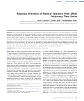 Cover page: Bayesian Inference of Natural Selection from Allele Frequency Time Series