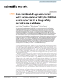 Cover page: Concomitant drugs associated with increased mortality for MDMA users reported in a drug safety surveillance database