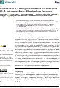 Cover page: Potential of siRNA-Bearing Subtilosomes in the Treatment of Diethylnitrosamine-Induced Hepatocellular Carcinoma