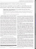 Cover page: Thyroid hormone-stimulated increases in PGC-1α and UCP2 promote life history-specific endocrine changes and maintain a lipid-based metabolism
