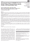 Cover page: Assessing the Impact of COVID-19 on the Health of Native Hawaiian/Pacific Islander People in the United States, 2021