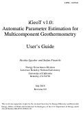 Cover page: iGeoT v1.0: Automatic Parameter Estimation for Multicomponent Geothermometry, User’s Guide: