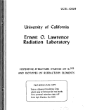 Cover page: HYPERFINE-STRUCTURE STUDIES OF Er169 AND ISOTOPES OF REFRACTORY ELEMENTS