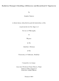 Cover page: Radiation Transport Modeling of Kilonovae and Broad-lined Ic Supernovae