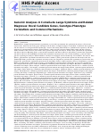 Cover page: Genomic analyses in Cornelia de Lange Syndrome and related diagnoses: Novel candidate genes, genotype-phenotype correlations and common mechanisms.