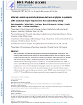 Cover page: Altered soluble epoxide hydrolase-derived oxylipins in patients with seasonal major depression: An exploratory study