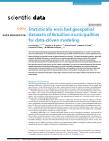 Cover page: Statistically enriched geospatial datasets of Brazilian municipalities for data-driven modeling.