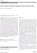 Cover page: The Evolution of Ethylene Signaling in Plant Chemical Ecology