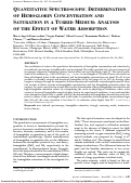 Cover page: Quantitative spectroscopic determination of hemoglobin concentration and saturation in a turbid medium: analysis of the effect of water absorption