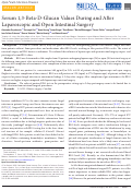 Cover page: Serum 1,3-beta-D-Glucan values during and after laparoscopic and open intestinal surgery