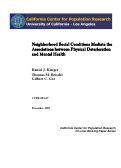 Cover page: Perceptions Mediate the Effects of Neighborhood Physical Conditions on Mental Health