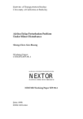 Cover page: Airline Delay Perturbation Problem Under Minor Disturbance