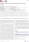 Cover page: ASM Journals Eliminate Impact Factor Information from Journal Websites