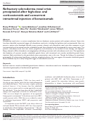 Cover page: Refractory scleroderma renal crisis precipitated after high-dose oral corticosteroids and concurrent intravitreal injection of bevacizumab