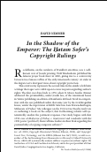 Cover page: In the Shadow of the Emperor: The Hatam Sofer’s Copyright Rulings