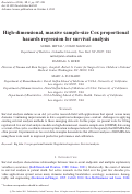 Cover page: High-dimensional, massive sample-size Cox proportional hazards regression for survival analysis