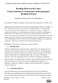 Cover page: Reading Between the Lines: Using Citations to Understand Anthropologists’ Reading Patterns