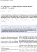 Cover page: Neural Mechanisms of Updating under Reducible and Irreducible Uncertainty