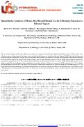 Cover page: Quantitative Analysis of Honey Bee Blood-Ethanol Levels Following Exposure to Ethanol Vapors