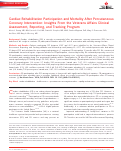 Cover page: Cardiac Rehabilitation Participation and Mortality After Percutaneous Coronary Intervention: Insights From the Veterans Affairs Clinical Assessment, Reporting, and Tracking Program