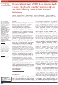 Cover page: Elevated plasma levels of TIMP-3 are associated with a higher risk of acute respiratory distress syndrome and death following severe isolated traumatic brain injury