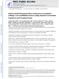 Cover page: Adolescent participation in HIV research: consortium experience in low and middle-income countries and scoping review