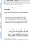 Cover page: Pharmacologic Management of Advanced Cervical Cancer: Antiangiogenesis Therapy and Immunotherapeutic Considerations