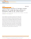 Cover page: Transcriptional repression of estrogen receptor alpha by YAP reveals the Hippo pathway as therapeutic target for ER+ breast cancer