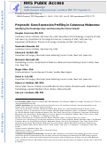 Cover page: Prognostic Gene Expression Profiling in Cutaneous Melanoma