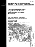 Cover page: The healthy building intervention study: Objectives, methods and results of Selected Environment Measurements