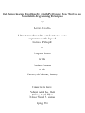 Cover page: Fast Approximation Algorithms for Graph Partitioning Using Spectral and Semidefinite-Programming Techniques