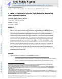 Cover page: A Model of Aggressive Behavior: Early Adversity, Impulsivity, and Response Inhibition