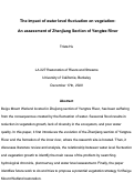 Cover page of The impact of water level fluctuation on vegetation:An assessment of Zhenjiang Section of Yangtze River