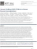 Cover page: Genomic Profiling of BDE-47 Effects on Human Placental Cytotrophoblasts.