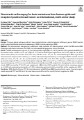 Cover page: Stereotactic radiosurgery for brain metastases from human epidermal receptor 2 positive breast Cancer: an international, multi-center study.