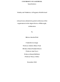 Cover page: Validity and Validation: A Pragmatic Path Forward