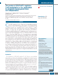 Cover page: The promise of CD4+FoxP3+ regulatory T-cell manipulation in vivo: applications for allogeneic hematopoietic stem cell transplantation