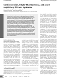 Cover page: Corticosteroids, COVID-19 pneumonia and acute respiratory distress syndrome