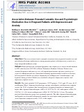Cover page: Association Between Prenatal Cannabis Use and Psychotropic Medication Use in Pregnant Patients With Depression and Anxiety.