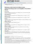 Cover page: Performance of the Pooled Cohort atherosclerotic cardiovascular disease risk score in hepatitis C virus‐infected persons