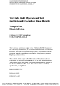 Cover page: TravInfo Field Operational Test Institutional Evaluation Final Results