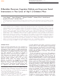 Cover page: R-Baclofen Reverses Cognitive Deficits and Improves Social Interactions in Two Lines of 16p11.2 Deletion Mice